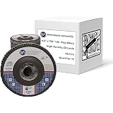 Benchmark Abrasives 4.5" x 7/8" Zirconia Type 29 Flap Discs, 40 Grit | Jumbo High Density Sanding and Finishing Wheels for Angle Grinder, 10-Count