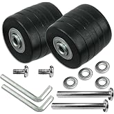 Rhinenet Replacement Luggage Suitcase Wheels OD 42mm Repair Kit Parts Axles | Rubber Metal Bearings Tools Wear-Resistant Mute Flexible Durable Absorbs Shock Set of (2) Wheels 42mm x 38mm x 6mm