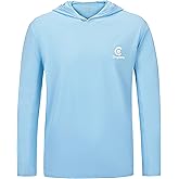 CingSang UPF 50+ Sun Protection Long Sleeve T-Shirt Breathable Lightweight Qucik Dry Hoodie Fishing Shirt for Men