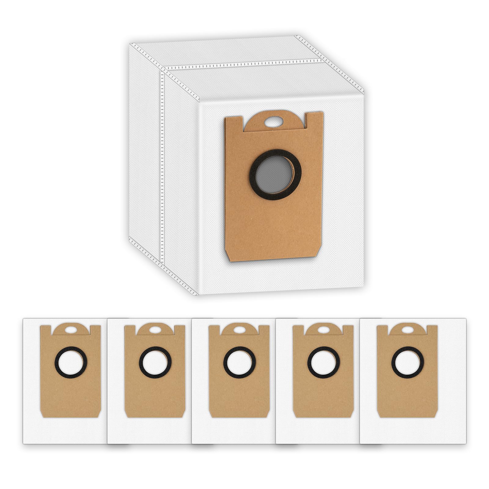 Photo 1 of (6 Pack) T20+ Replacement Dust Bags Compatible With Airrobo T20+ Robotic Vacuum Cleaner, Accessories Kit, Large Capacity, Vacuum Bags