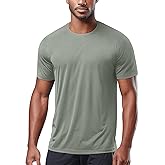 Zengjo Men's Workout Shirts Lightweight Quick Dry Gym Running Athletic Performance Tee Moisture Wicking Short Sleeve