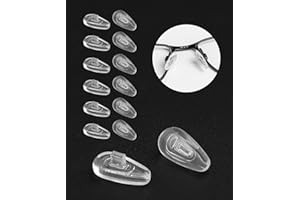 LenzProse 6 Pairs Replacement Silicone Nose Pieces Nose Pads for Oakley OX3085 OX3110 OX3111 OX3112 OX3125 OX3162 OX3222 OX3245 OX5038 OX5040 OX5052 OX5066 OX5067 OX5071 Air Chamber Nose Pads