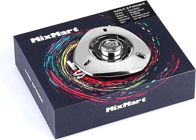 Amazon Mixmart ハンドスピナー Ufo 鏡面研磨 5 10分間 ステンレス製 銀 風車 紙飛行機 おもちゃ