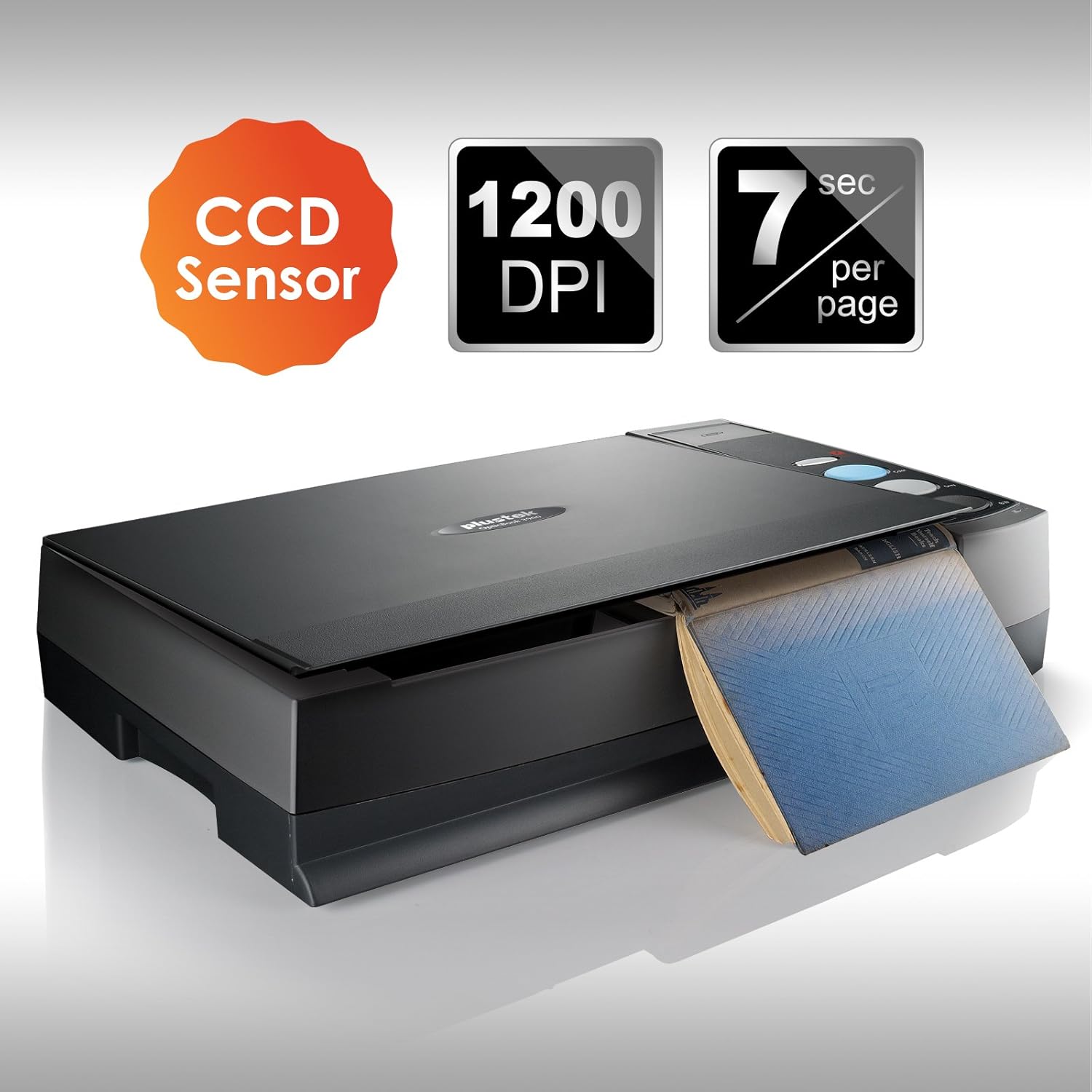 Plustek OpticBook 3900 Flatbed Scanner 1200 dpi Optical by Plustek