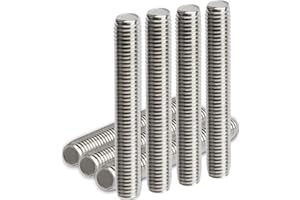 Mairuker 10PCS Threaded Rods M10x70mm, 304 Stainless Steel Right Hand Threads Rods M10-1.5 Thread Pitch Threaded Studs for Anchor Bolts, Clamps, Hangers, U-Bolts