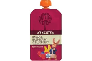 PUMPKIN TREE Peter Rabbit Organics Baby Raspberry Banana Blueberry, 4 oz