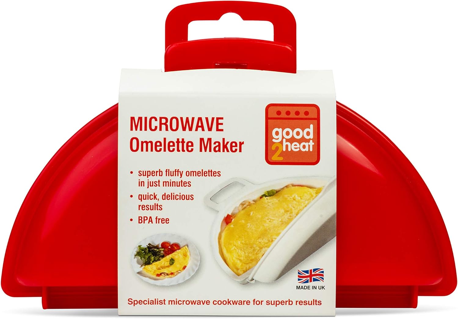 good2heat Microwave 2 Egg Omelette Maker Red Amazon.co.uk Kitchen