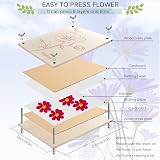 Rhykoka Flower Press 8-Layer 6.3x8.3 inch Wooden Leaf Pressing Kit view 4