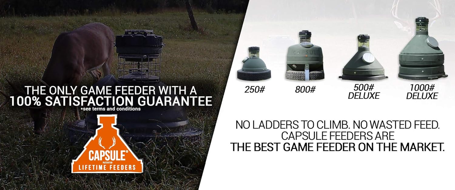 Capsule Feeders 800 Pound Game Feeder Game Feeders Amazon Canada