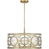 Savoy House 6-5065-5-322 Balfour Transitional Glam Clear Water Glass Convertible Semi Flush/Pendant, 5-Light 300 Total Watts,