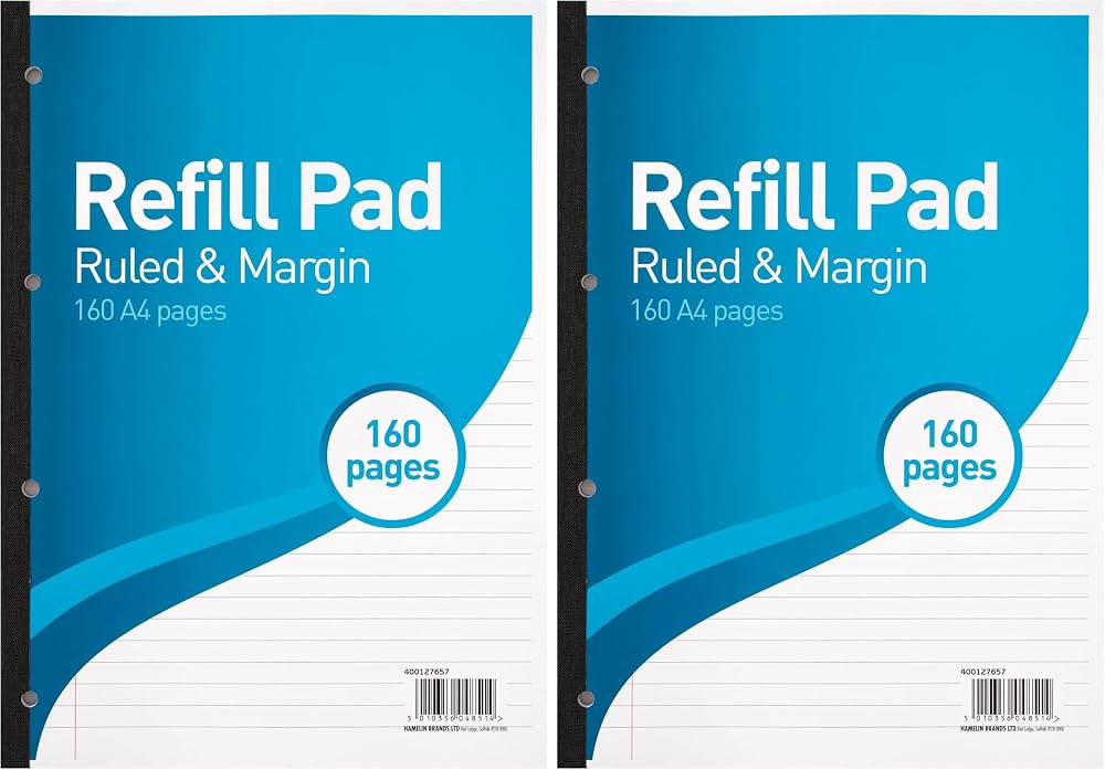 Summit Hamelin A4 Lined Paper Refill Pad 160 Pages Pack of 2
