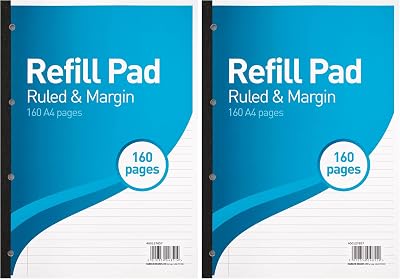 Summit Hamelin A4 Lined Paper Refill Pad 160 Pages Pack of 2