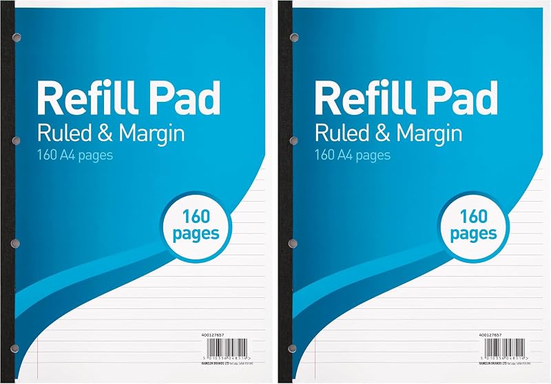Summit Hamelin A4 Lined Paper Refill Pad 160 Pages Pack of 2
