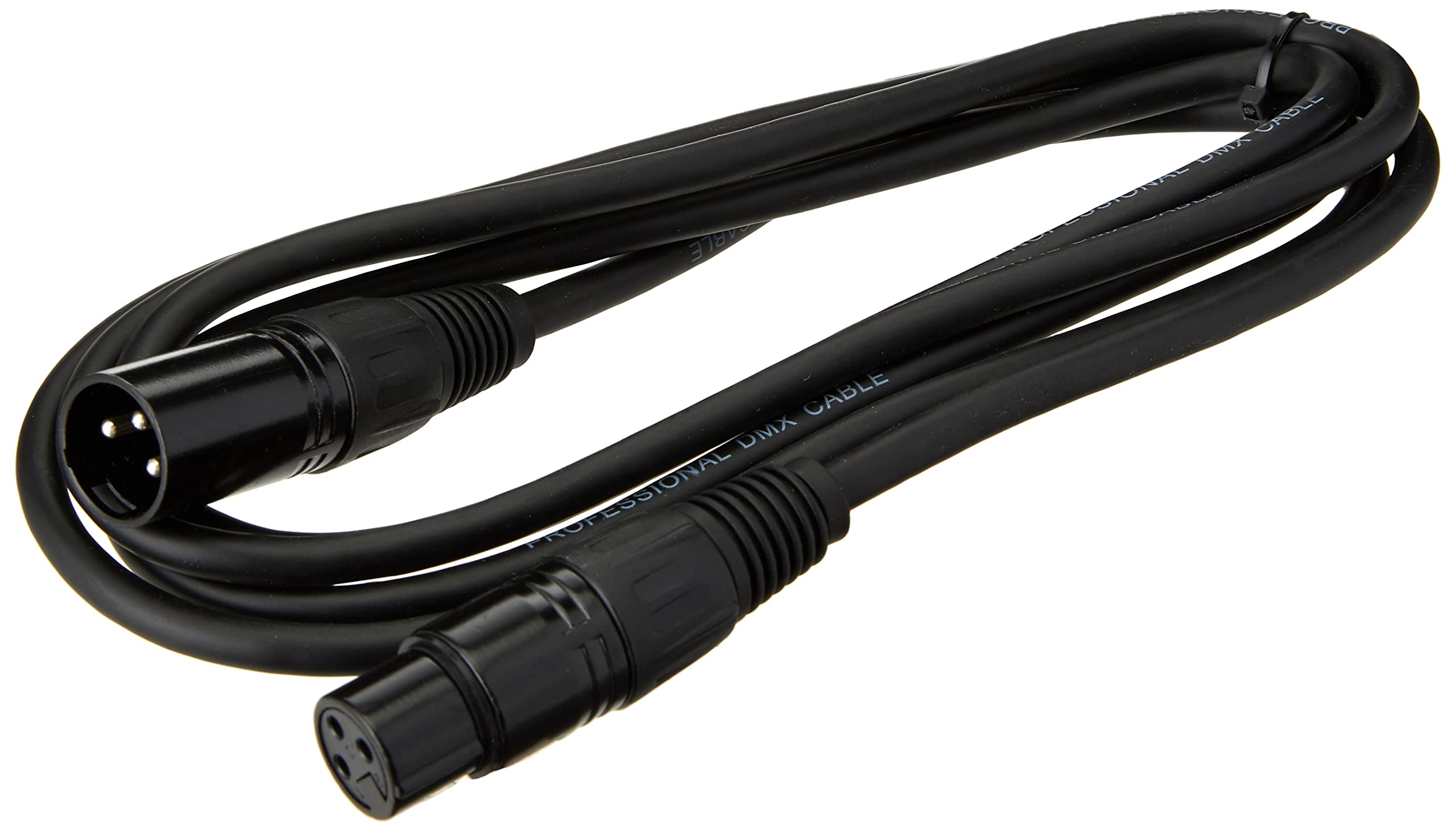 Pulse PLS00266 DMX Lead, 3 Pin XLR Male to Female, 2m, Black