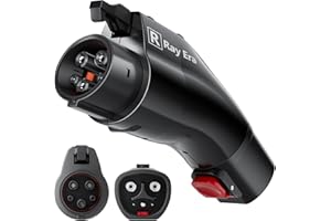 Tesla to J1772 Adapter RAY ERA NACS to J1772 Converter 60A 250V with Safety Lock & IP65 Waterproof, Compatible with Tesla Cha