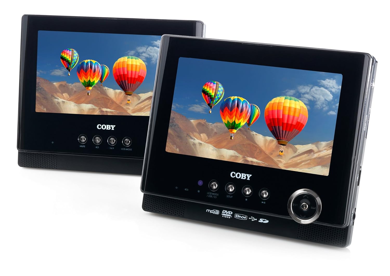 Coby TFDVD7751D 7" Twin Screen Portable DVD Player with USB And SD Slot Amazon.co.uk Audio & HiFi