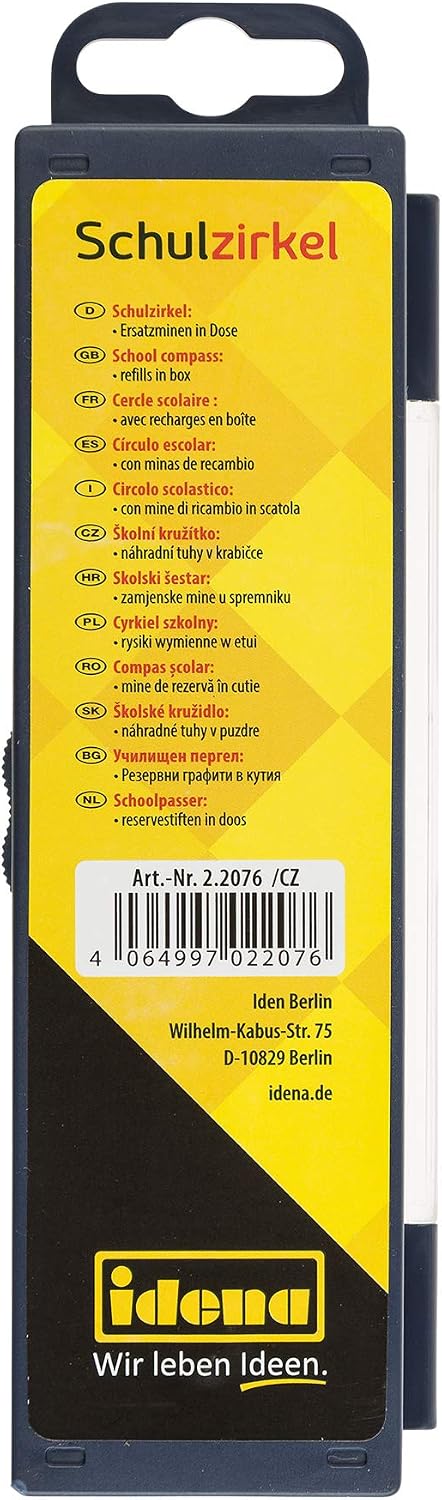 Idena 22076 School Compass with Refills, Silver, Pack of 1 - Image 4