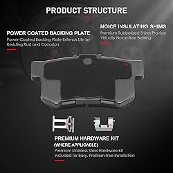 cciyu D536 D787 8pcs Front & Rear Ceramic Brake