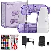 Sewing Machine for Beginners with Expansion Table and Finger Guard & Light and 42Pcs Sewing Kits Mini 2-Thread 2-Speed 2-Switches Foot Pedal๏ผPortable Samll Electric Sewing Machines for Kids Ages 8-12