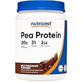 Nutricost Pea Protein Powder (2 LBS) Chocolate - 20g of Vegan Pea Protein Isolate, GMO-Free, Gluten-Free, 31 Servings