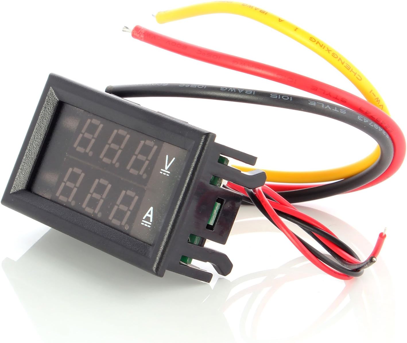 Neuftech Mini Double LED Digital Display DC 100V 10A Digital Voltmeter ...