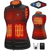 WASOTO Heated Vest Women With 16000 mAh Battery Pack Charger Included Washable Rechargeable For Indoor Outdoor Work Cycling