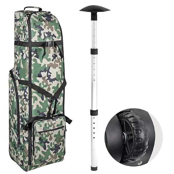GOLF TRAVEL BAGS FOR AIRLINES WITH WHEELS,900D HEAVY...