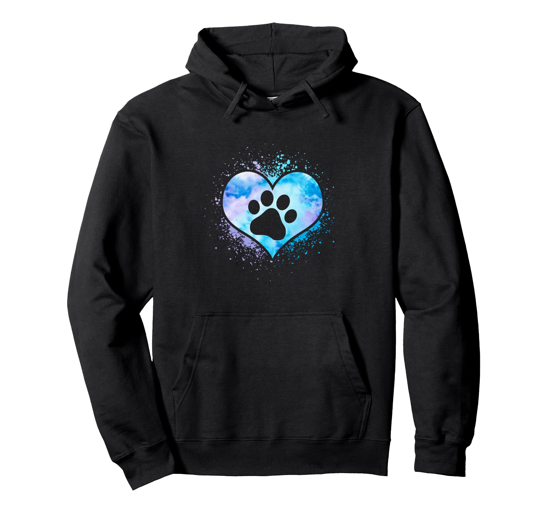 dog paw in heart dog lover pet dog dog owner Pullover Hoodie