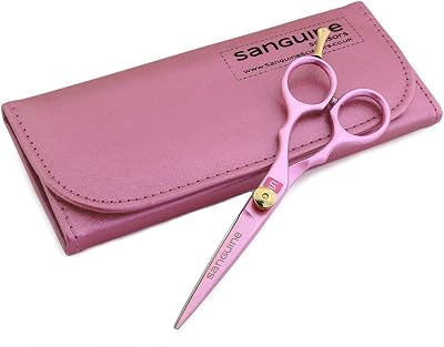 Sanguine Pink Hair Cutting Scissors 5.5 in Japanese Steel Case