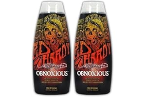 Lot 2 Ed Hardy Obnoxious Indoor Tanning Lotion Accelerator Bronzer Dark Tan Bed