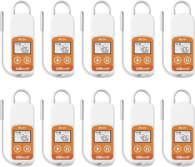 Elitech RC-5+TE 10Packs USB Temperature Data Logger 32000 Points High Accuracy