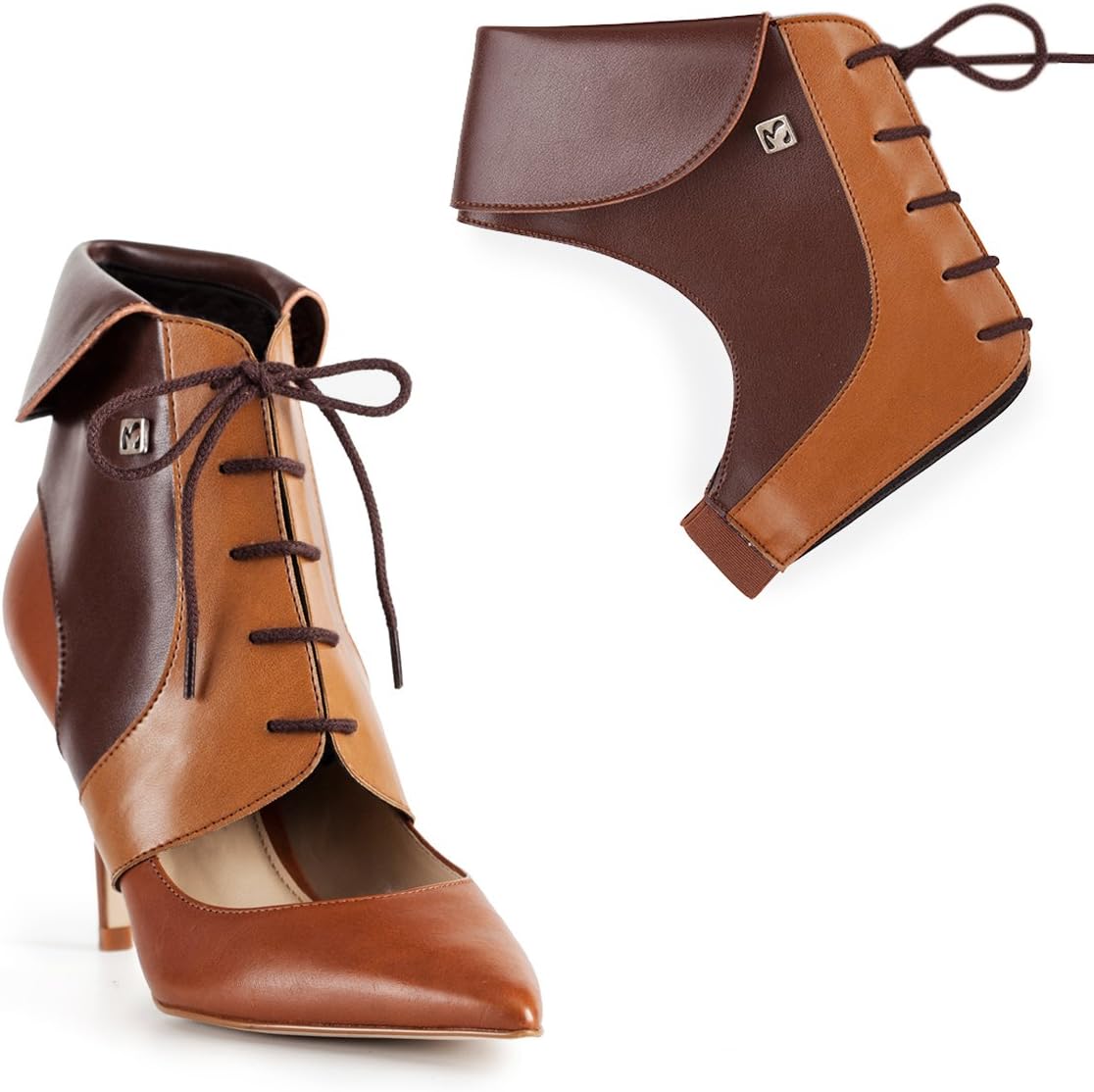 Ankle Boots Shoe Accessories Molinis. For shoe decoration and comfort in high heels walking (size S,M,L), available in black and brown.