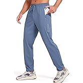VEOBIKE Men's Athletic Joggers Pants Stretch Tapered Casual Track Pants Elastic Waist Workout Jogging Sweatpants Zip Pockets