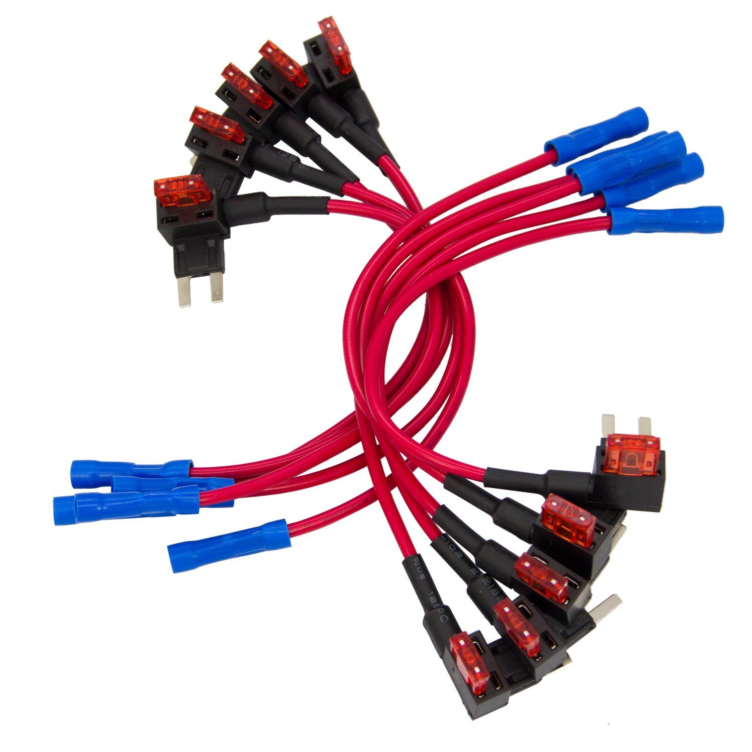 WinPower Add-A-Circuit Fuse Tap Adapter Piggy Back Mini Blade Ato Atc ACS Fuse Holder Box 12V 24V 10A, 10 Pieces