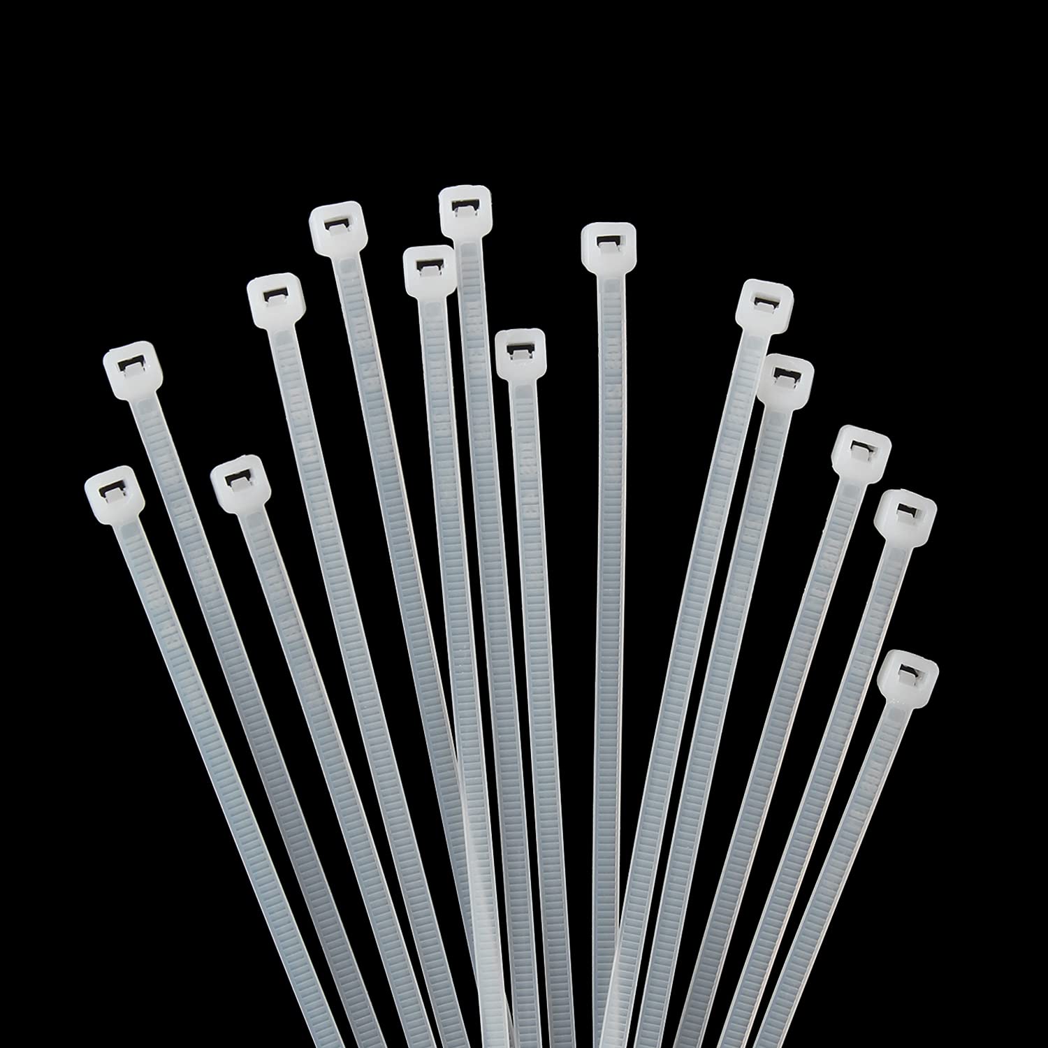 XINGO 1000 PCS White Cable Ties, 100mm x 2.5mm, 18lb Strength, Small Tie Wraps Self-Locking Nylon Zip Ties for Indoor and Outdoor Use — image 1