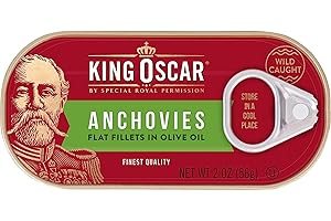 King Oscar Anchovies (Flat) 2 Oz can (Pack of 4) by King Oscar
