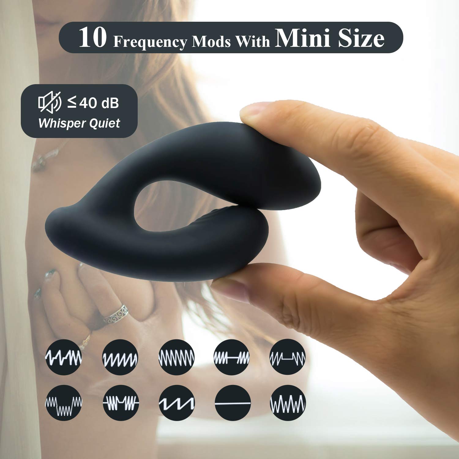 Prostate Massager, Anal Vibrator with Dual Motors/10 Frequency Modes/USB Rechargale/Whisper Quiet/Wireless Remote Control, Waterproof Personal Massager Sex G-Spot Anal Toys for Man Women Adult (Black)