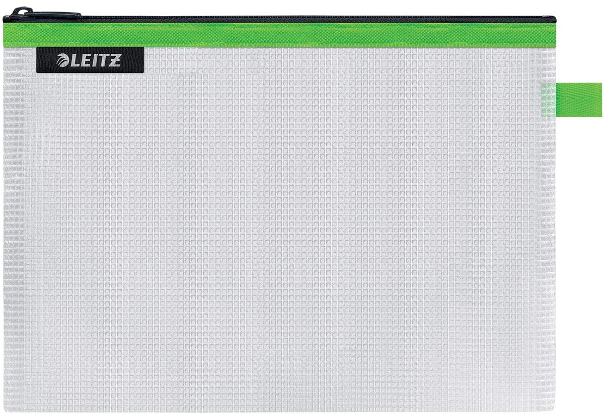 Leitz Wow Travel Pouch, Water Resistant, Translucent, Ideal for Visible Storage and Organisation, Medium (A5) - Green