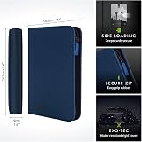 Vault X 4 Pocket Trading Card Zip Binder Blue 160 Cards Exo-Tec view 2