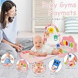 Aomig Baby Play Mat Piano Gym with Music Lights Detachable Toys 76 x 56 cm view 3