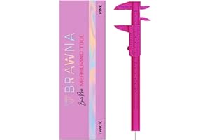 BRAWNA 1 Pc Brow Pro Measuring Tool - Double Scale Eyebrow Ruler for Microblading - Eyebrow Mapping - Caliper Vernier - PMU S