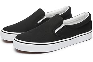 yageyan Mens Slip on Sneakers Loafers Shoes Canvas Black Shoes Canvas Blue Casual Fashion Shoes