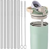 MIMORE Metal Straw for Owala Freesip Sway 30 oz - 6 PCS Satinless Steel Straws Compatible with Owala Straw Replacement - Resuable & Dishwasher Safe