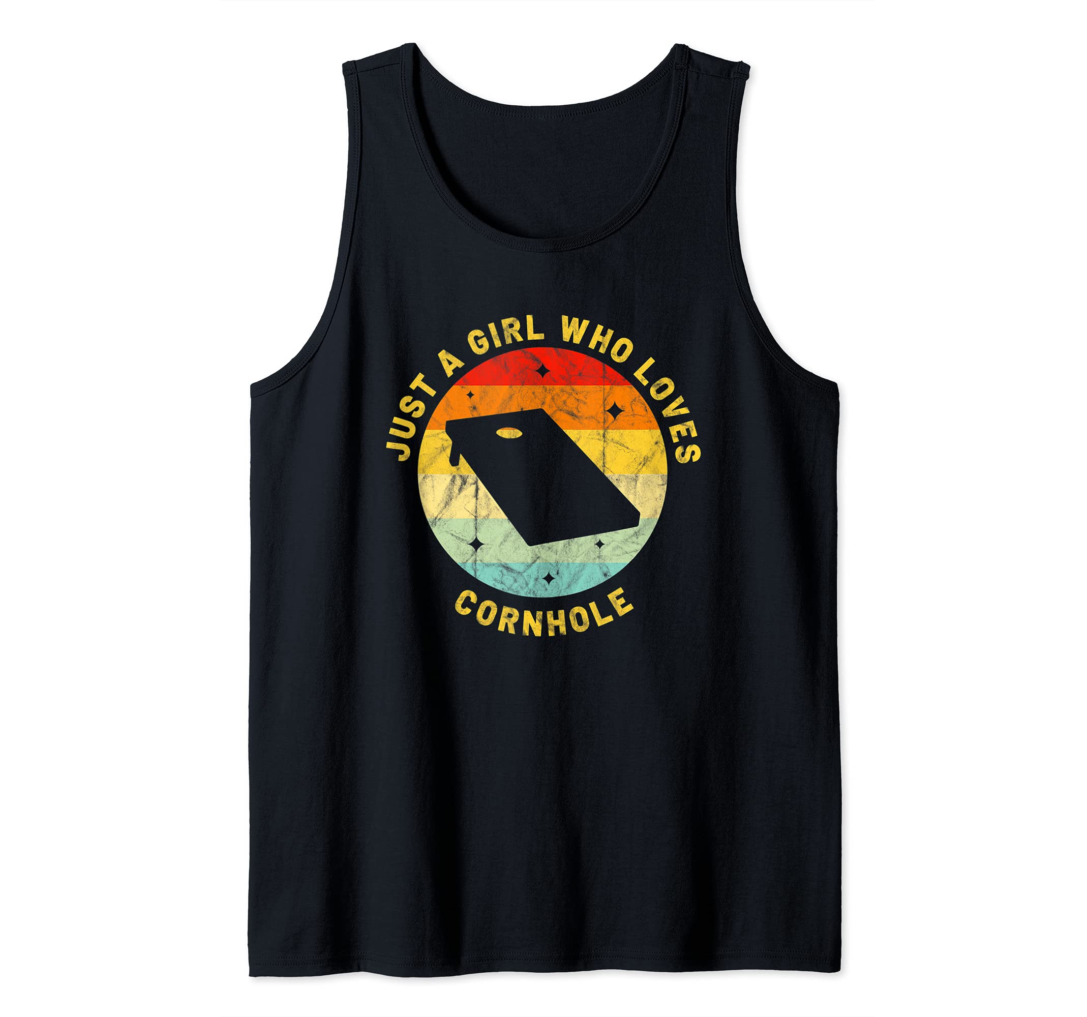Cornhole Just A Girl Women's Vintage Team Tournament Tank Top