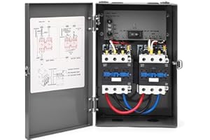 ALIESTFDNO RV Transfer Switch, Automatic Transfer Switch, 50 Amp Transfer Switch 120/240 VAC, Weather Resistant & Safe Inverter with Transfer Switch for RV, Speedboats