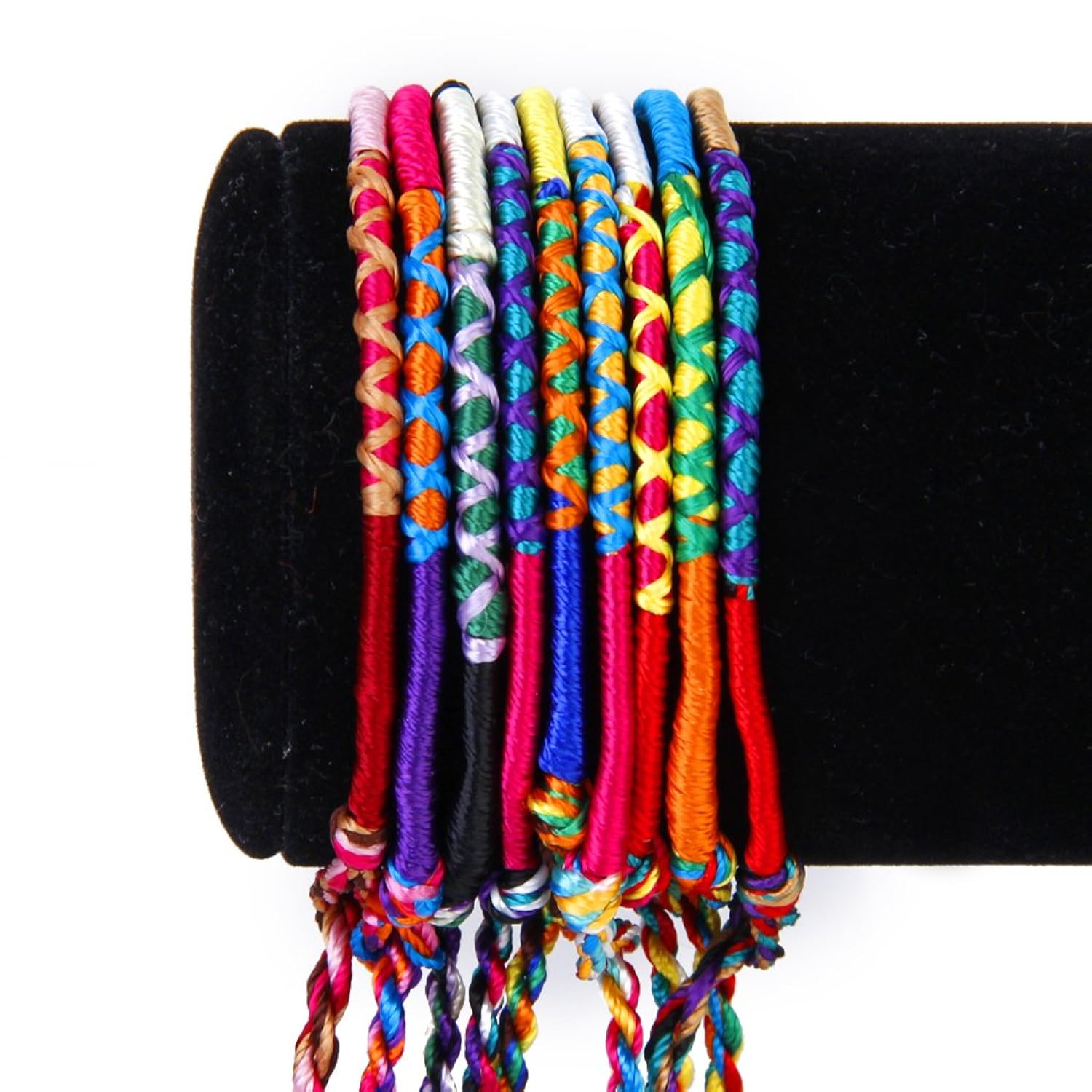 9 Colorati Braccialetti Di Filo Di Amicizia Intrecciati Hippie Amazon Gioielli