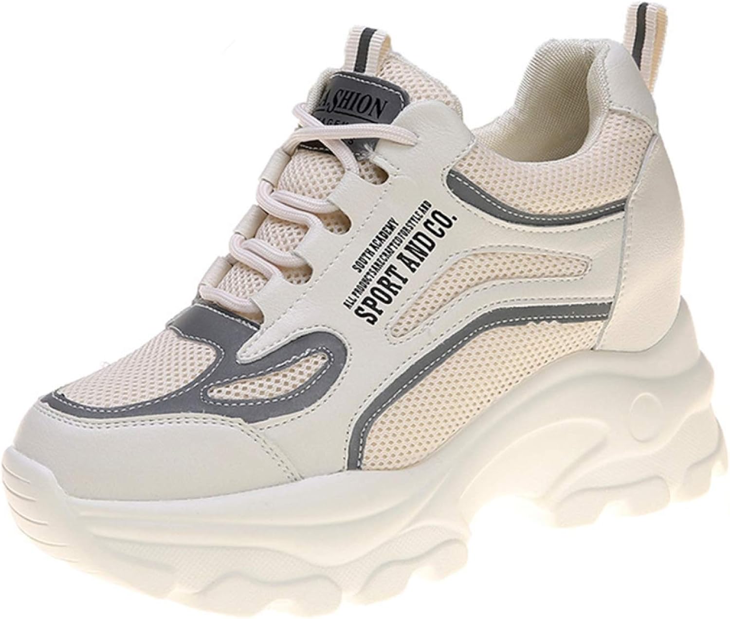 Scarpe da Donna con Plateau Scarpe Casual Sneakers in Mesh Traspirante ad Altezza Crescente da Scarpe da Donna con Plateau Scarpe Casual Sneakers in Mesh Traspirante ad Altezza Crescente da