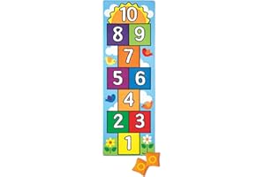 Melissa & Doug Hop & Count Hopscotch Rug, Play Space & Room Decor, Sturdy Woven Floor Rug, Durable Materials, Skid-Proof Back