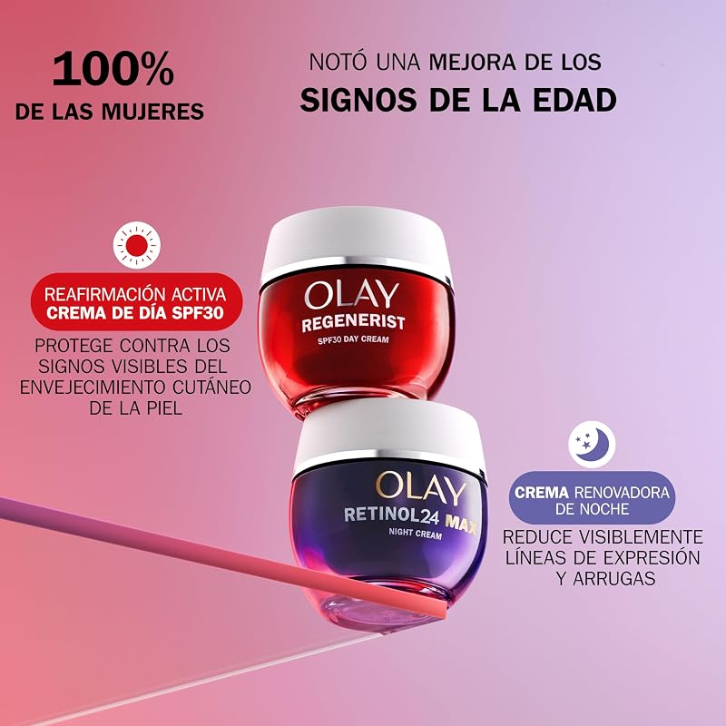 Creme diurno facial olay regenerist com fps 30, fórmula com vitamina b3 e niacinamida, hidratação 24h, 50 mililitros