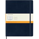Moleskine Classic Notebook, Soft Cover, XL (7.5" x 9.5") Ruled/Lined, Sapphire Blue, 192 Pages